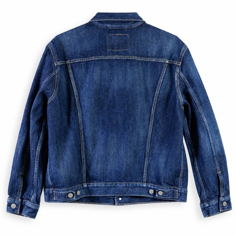 Levi's Mens Large Type III Trucker Denim Jacket Dark Wash Red Tab 72335-0007 - Picture 3 of 9